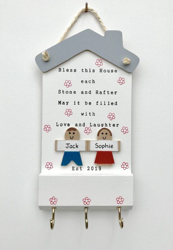 Bless this House Keyholder 2 Characters Face on View