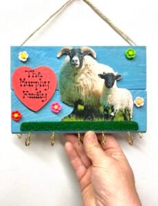 Wooden Sheep Keyholder