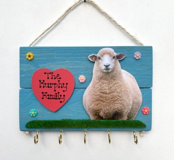 Wooden Sheep Keyholder