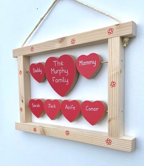 Pine Frame with Hearts - Image 4