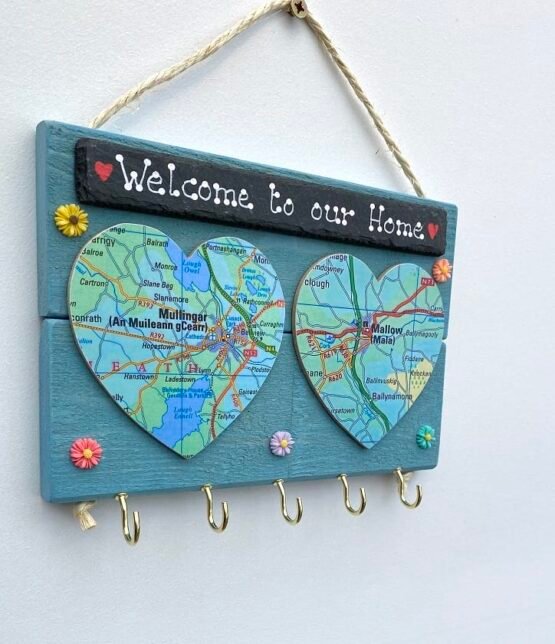 Wooden Twin Map Keyholder - Image 5