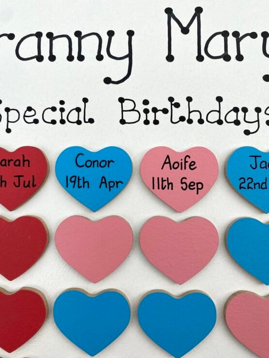 36 Heart Birthday Plaque