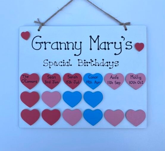 18 Heart Birthday Plaque