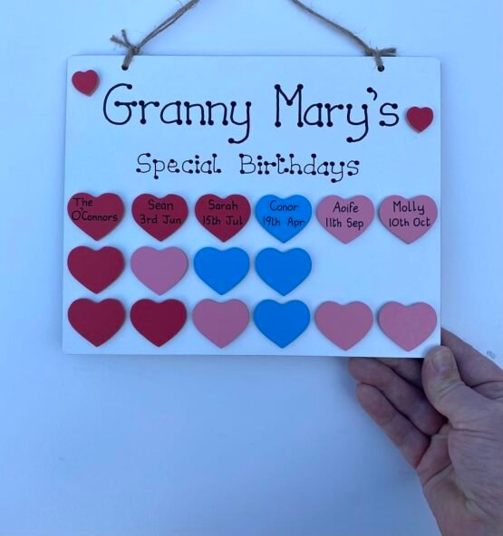 18 Heart Birthday Plaque