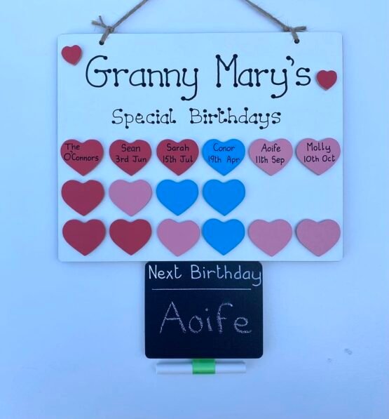 18 Heart Birthday Plaque